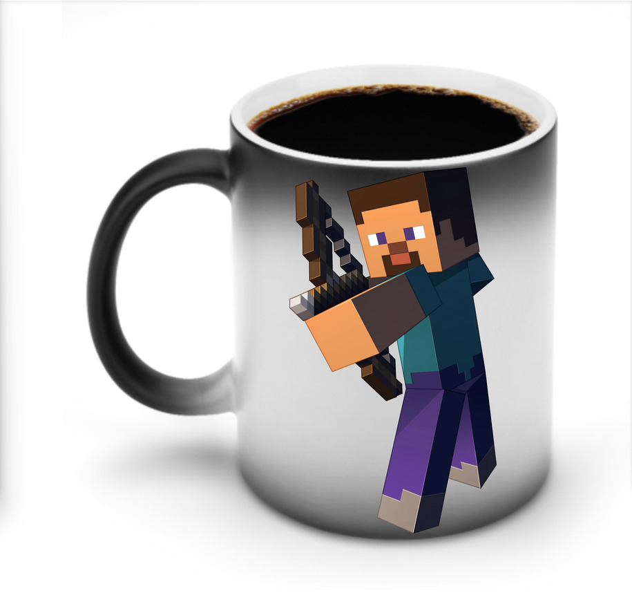 （画像用） マインクラフト ブロックの世界 Minecraft MC Block world 温度変色マグカップ