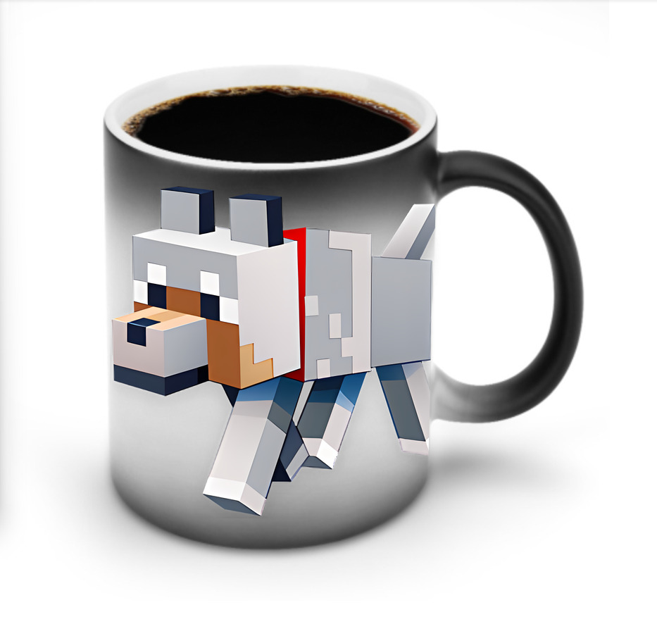 （画像用） マインクラフト ブロックの世界 Minecraft MC Block world 温度変色マグカップ