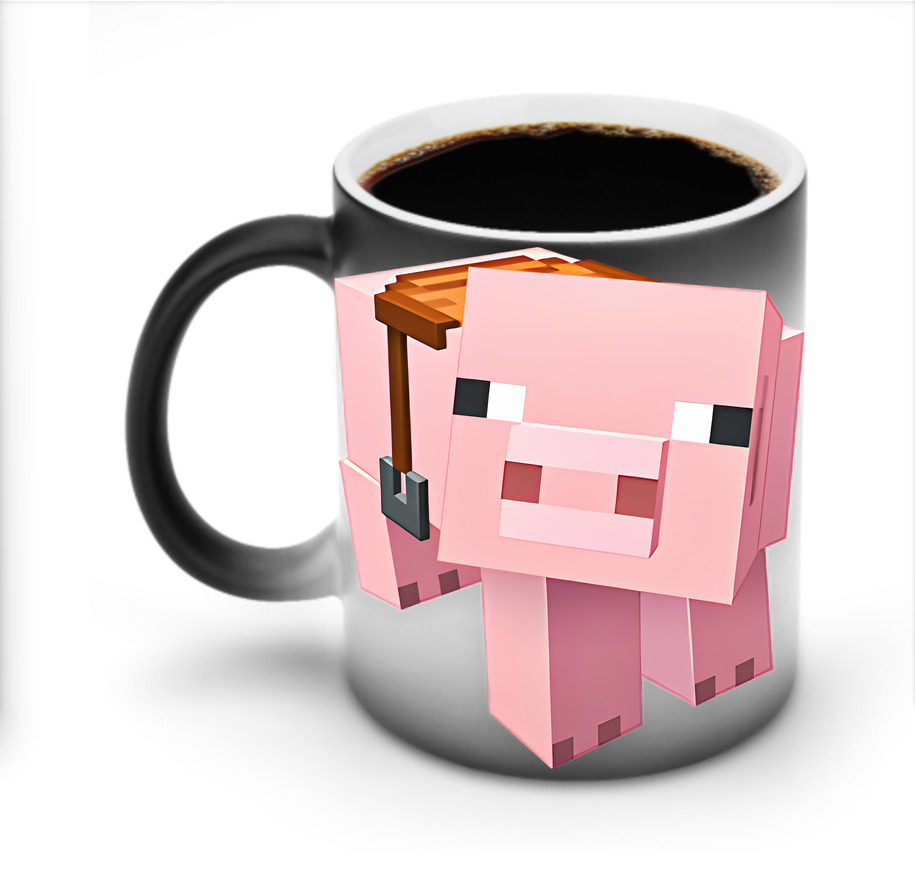 （画像用） マインクラフト ブロックの世界 Minecraft MC Block world 温度変色マグカップ
