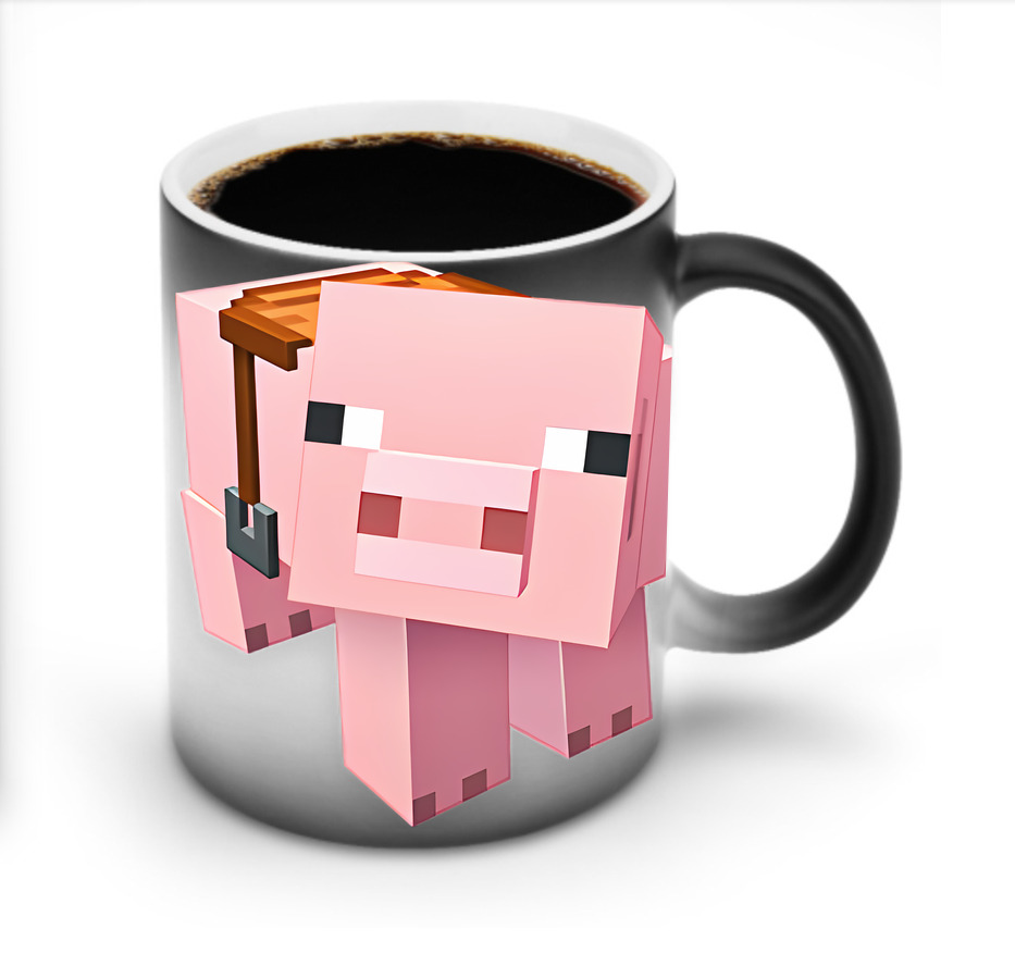 （画像用） マインクラフト ブロックの世界 Minecraft MC Block world 温度変色マグカップ