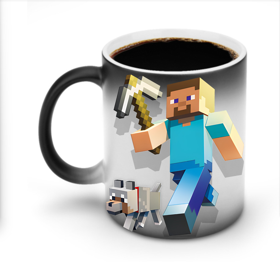 （画像用） マインクラフト ブロックの世界 Minecraft MC Block world 温度変色マグカップ