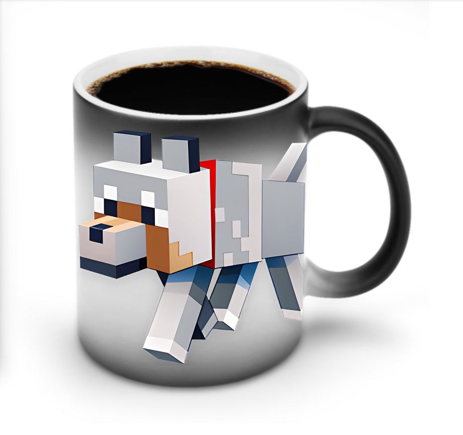 （画像用） マインクラフト ブロックの世界 Minecraft MC Block world 温度変色マグカップ