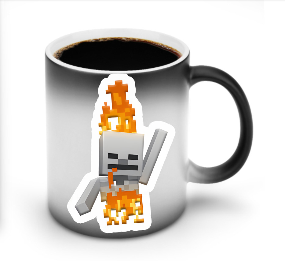 （画像用） マインクラフト ブロックの世界 Minecraft MC Block world 温度変色マグカップ