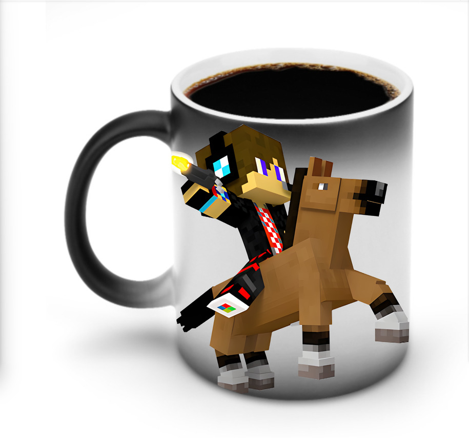 （画像用） マインクラフト ブロックの世界 Minecraft MC Block world 温度変色マグカップ