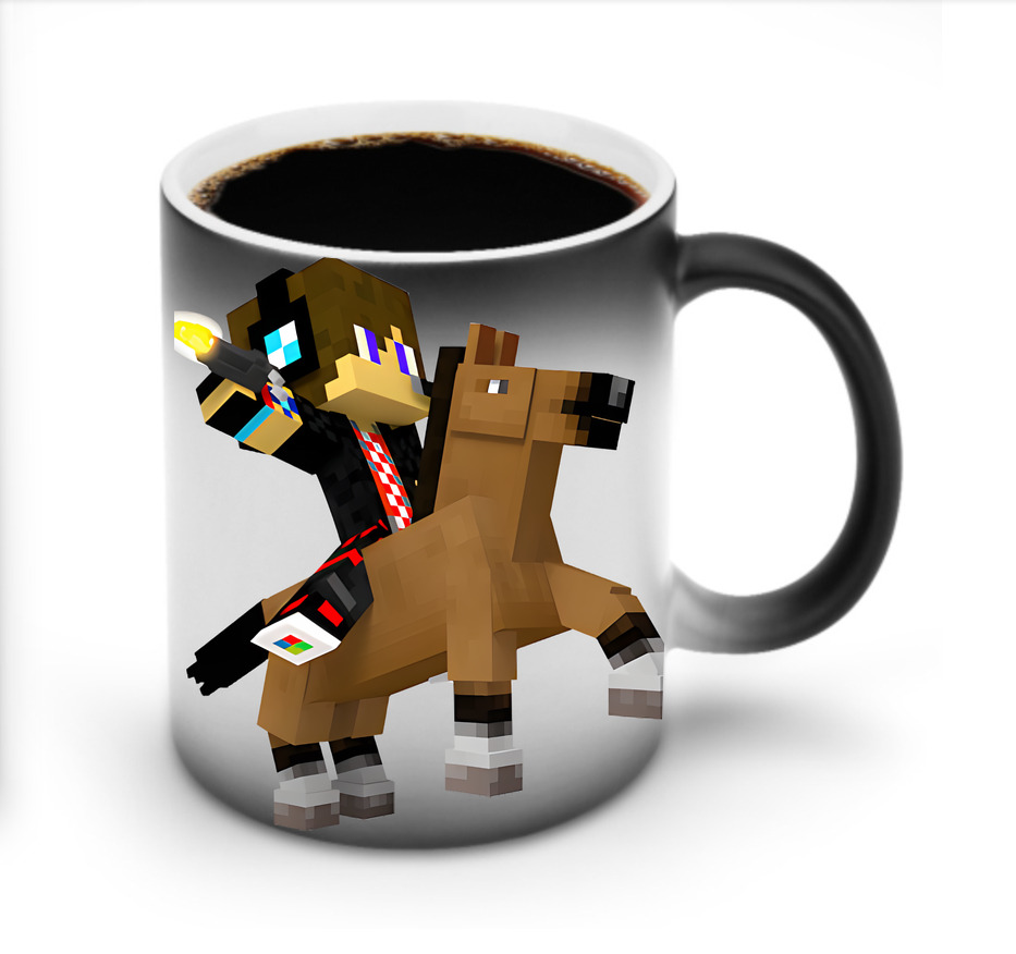 （画像用） マインクラフト ブロックの世界 Minecraft MC Block world 温度変色マグカップ