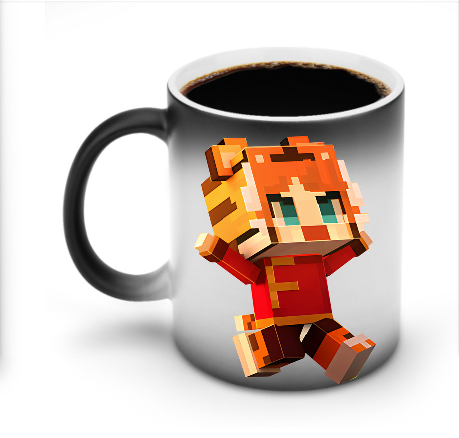 （画像用） マインクラフト ブロックの世界 Minecraft MC Block world 温度変色マグカップ