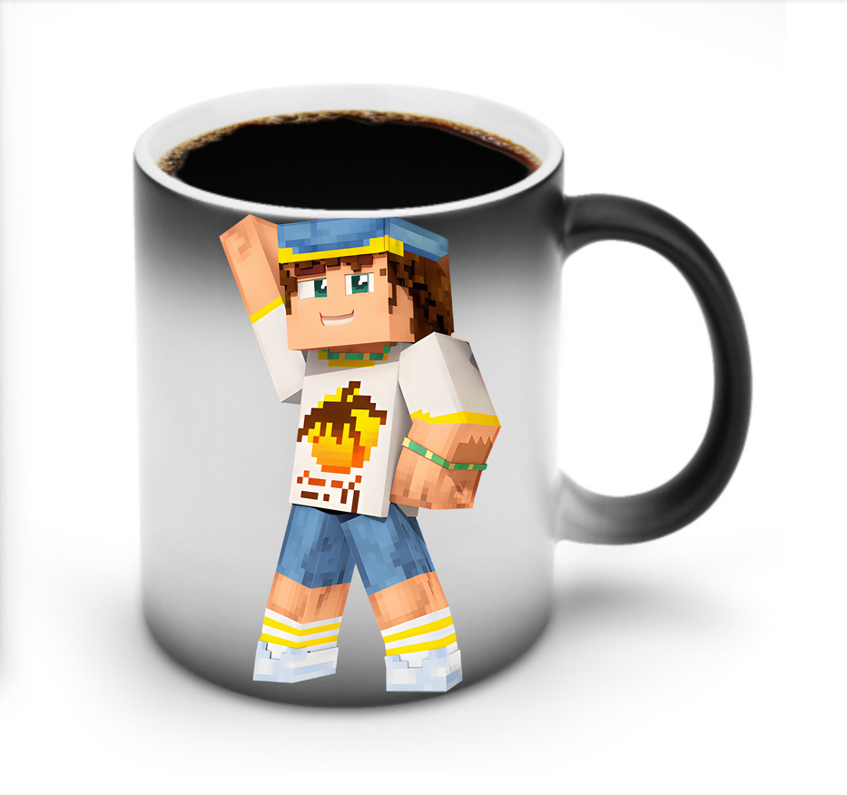 （画像用） マインクラフト ブロックの世界 Minecraft MC Block world 温度変色マグカップ