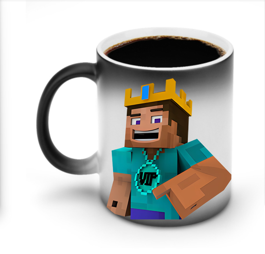 （画像用） マインクラフト ブロックの世界 Minecraft MC Block world 温度変色マグカップ