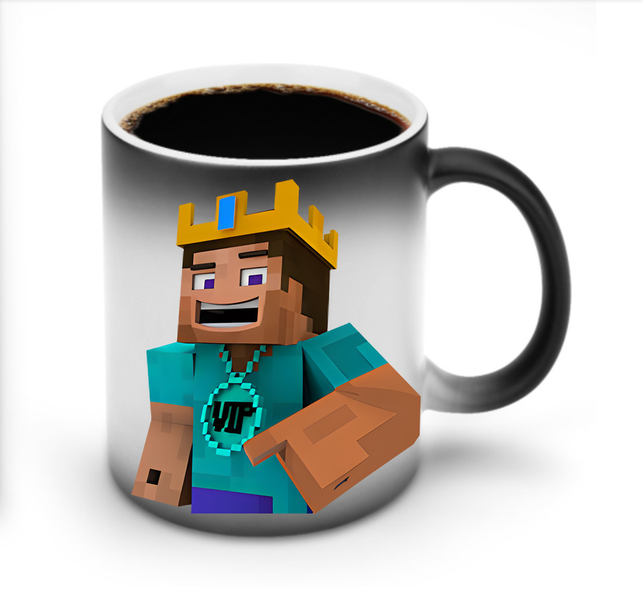 （画像用） マインクラフト ブロックの世界 Minecraft MC Block world 温度変色マグカップ