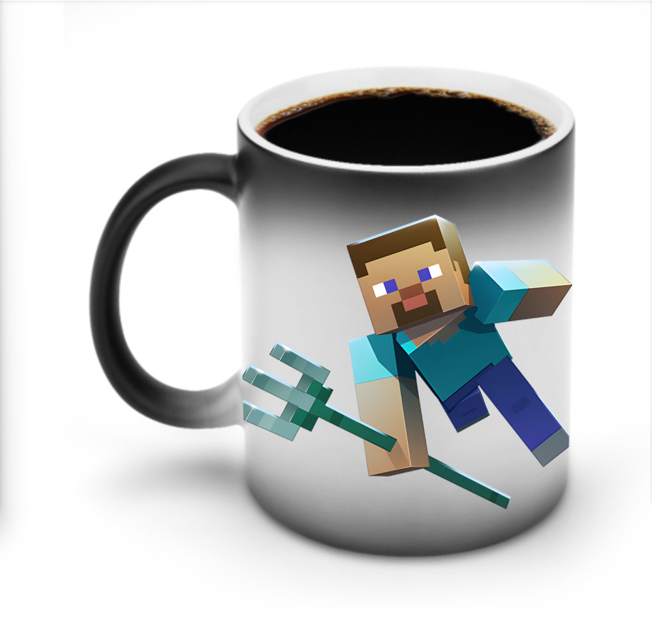 （画像用） マインクラフト ブロックの世界 Minecraft MC Block world 温度変色マグカップ
