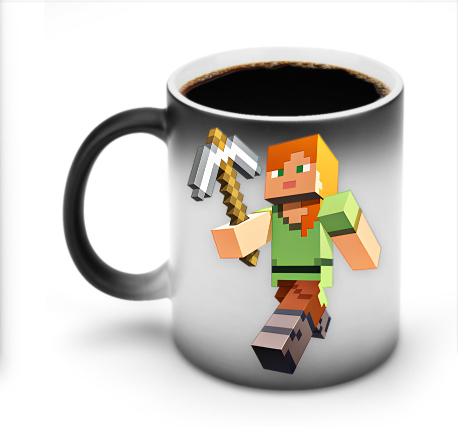 （画像用） マインクラフト ブロックの世界 Minecraft MC Block world 温度変色マグカップ