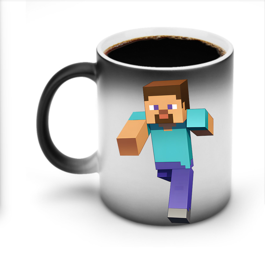 （画像用） マインクラフト ブロックの世界 Minecraft MC Block world 温度変色マグカップ
