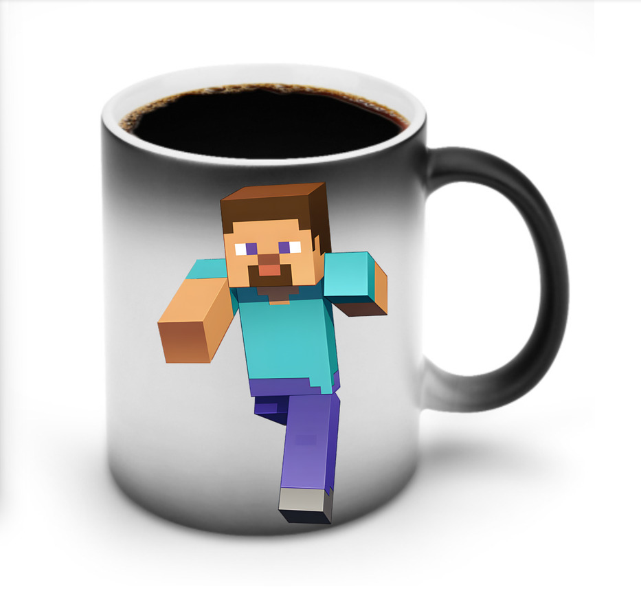 （画像用） マインクラフト ブロックの世界 Minecraft MC Block world 温度変色マグカップ