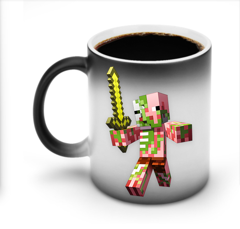 （画像用） マインクラフト ブロックの世界 Minecraft MC Block world 温度変色マグカップ