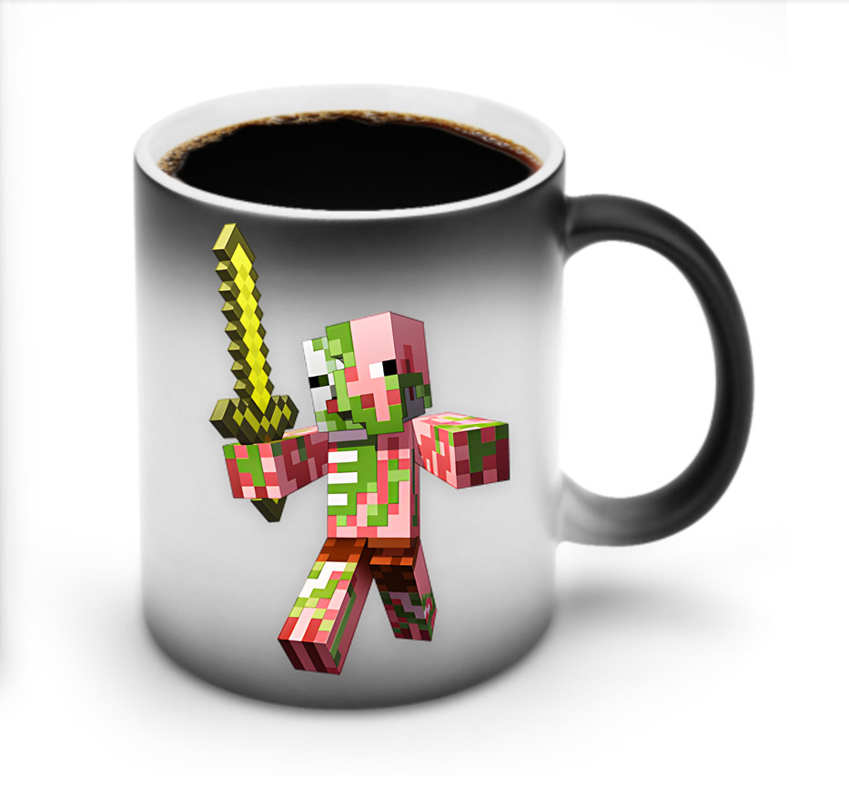 （画像用） マインクラフト ブロックの世界 Minecraft MC Block world 温度変色マグカップ