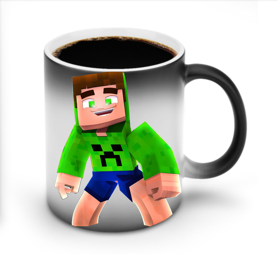 （画像用） マインクラフト ブロックの世界 Minecraft MC Block world 温度変色マグカップ