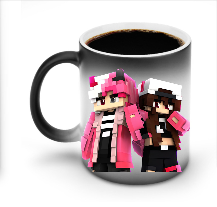 （画像用） マインクラフト ブロックの世界 Minecraft MC Block world 温度変色マグカップ