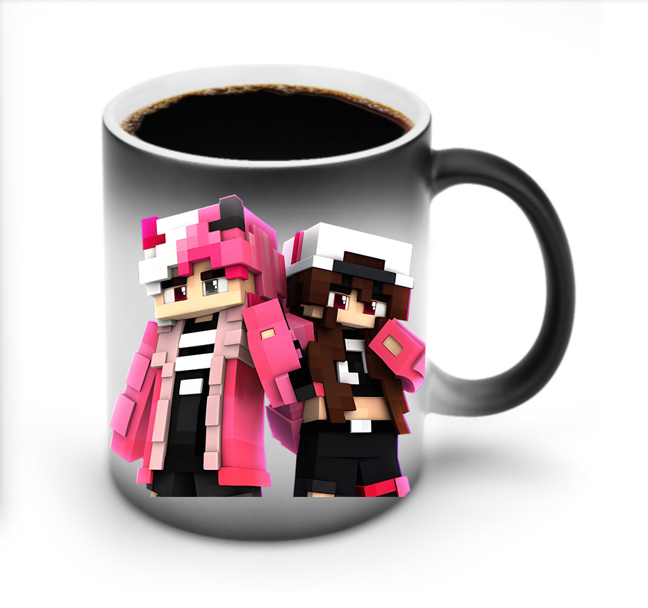 （画像用） マインクラフト ブロックの世界 Minecraft MC Block world 温度変色マグカップ