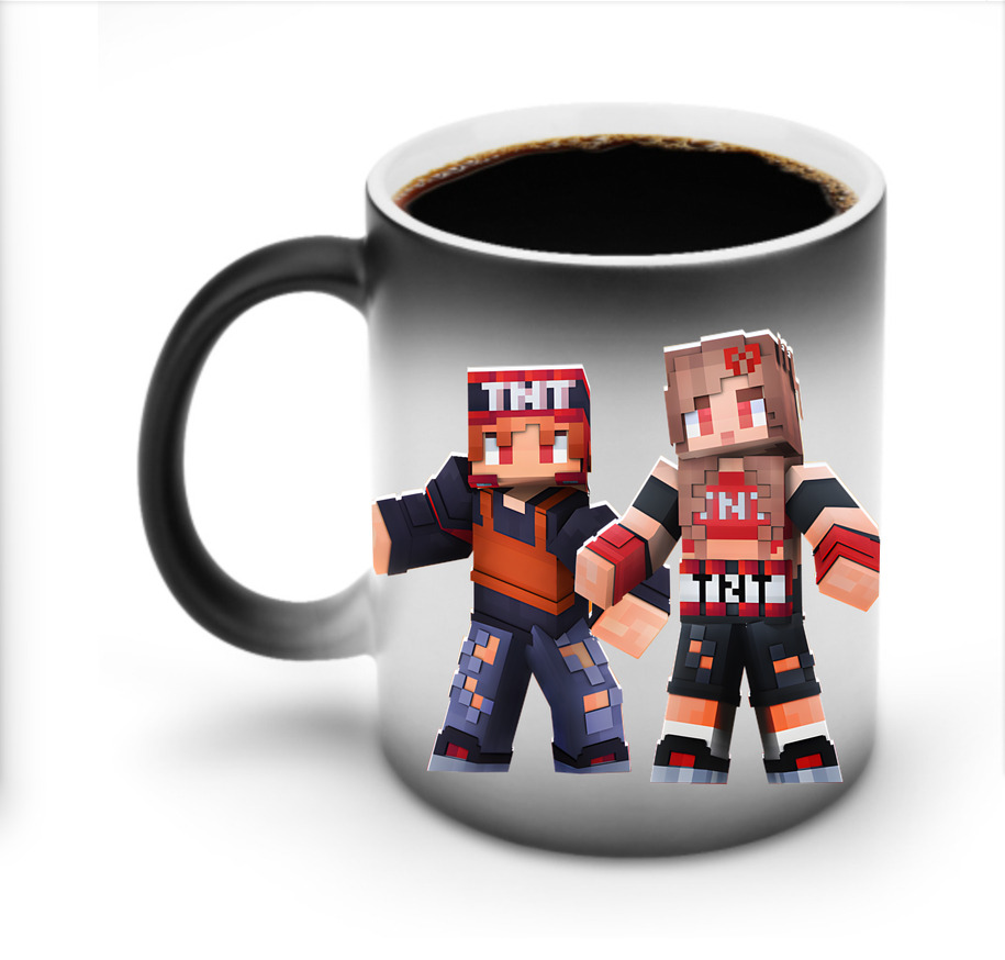 （画像用） マインクラフト ブロックの世界 Minecraft MC Block world 温度変色マグカップ