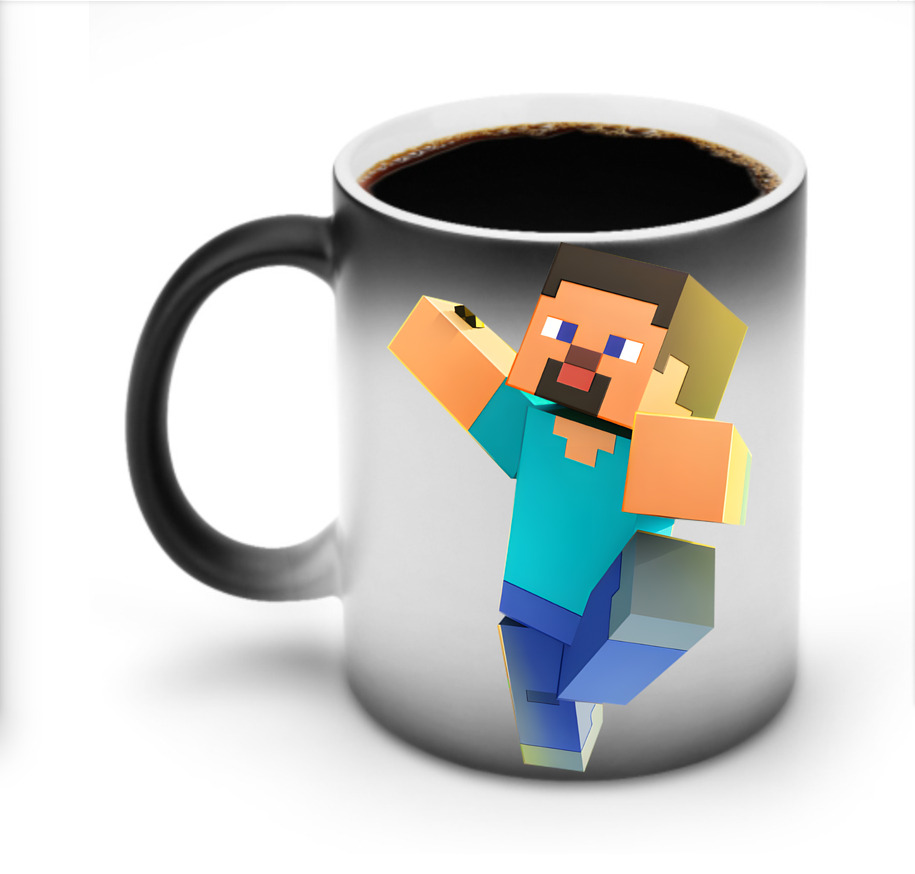 （画像用） マインクラフト ブロックの世界 Minecraft MC Block world 温度変色マグカップ