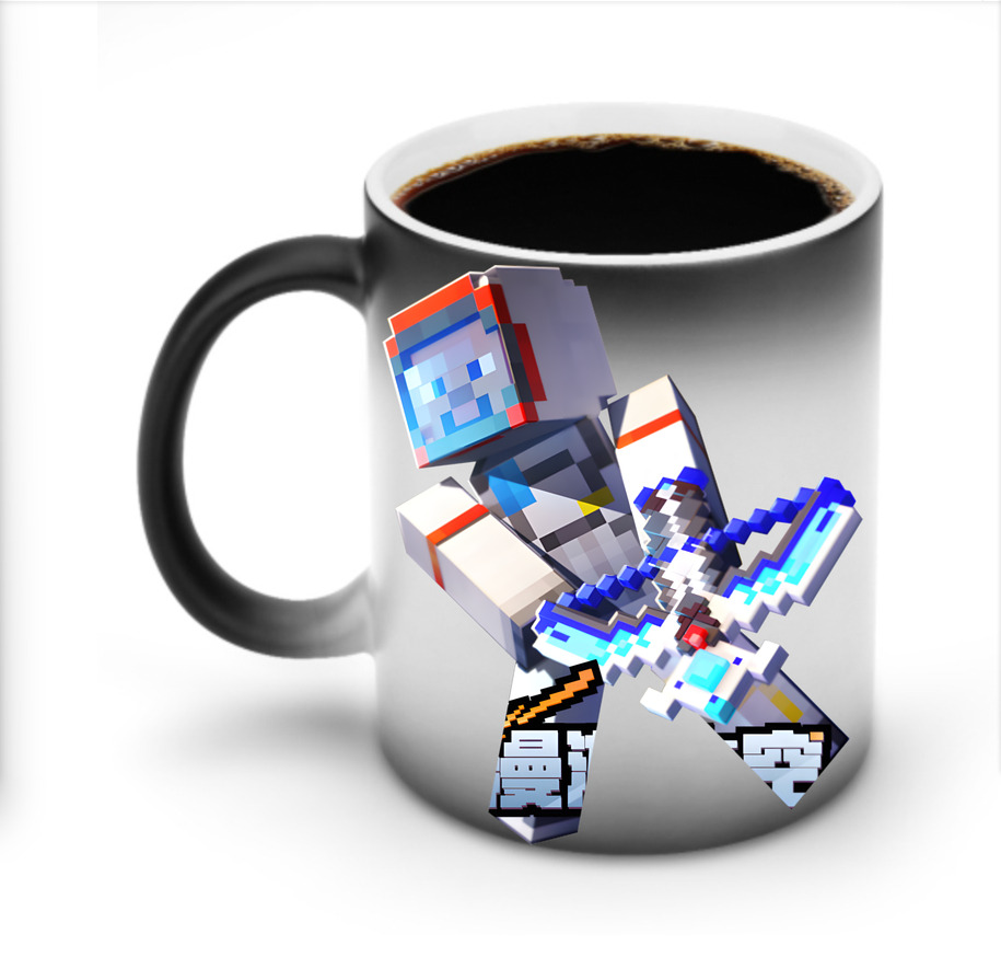 （画像用） マインクラフト ブロックの世界 Minecraft MC Block world 温度変色マグカップ