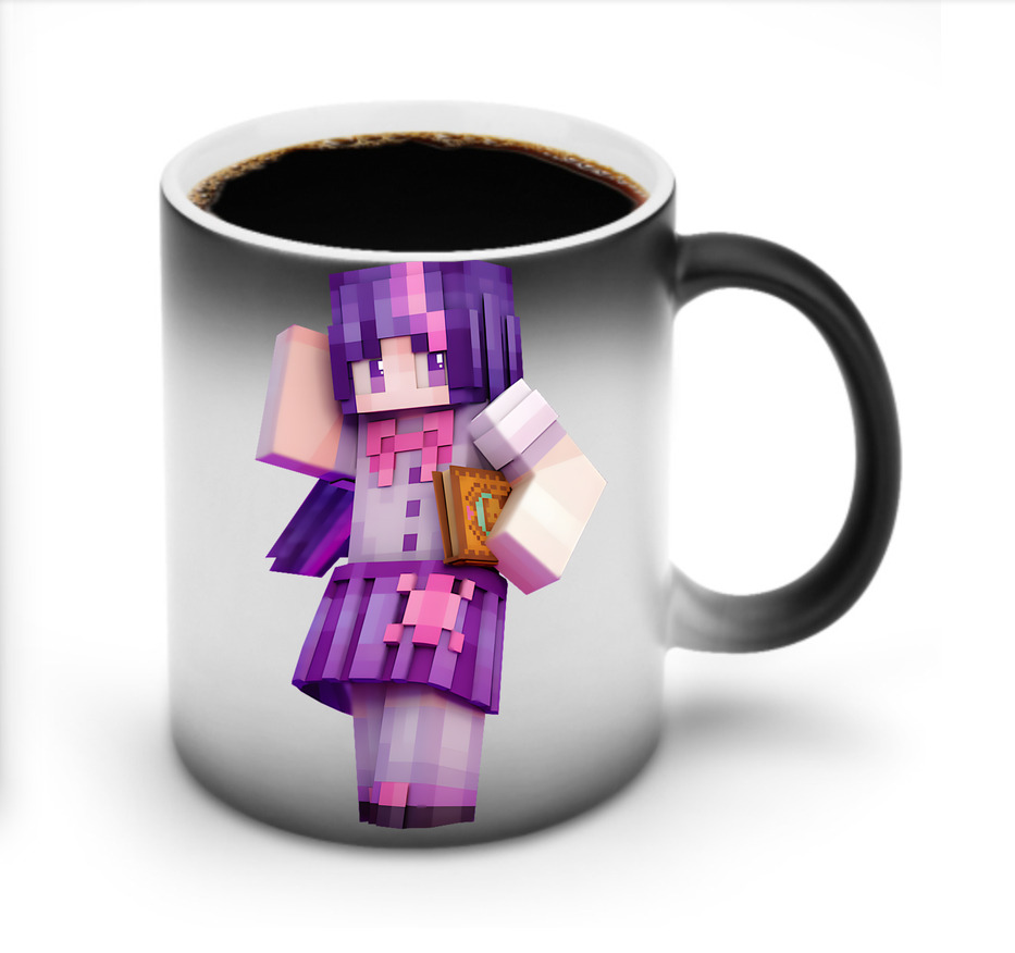 （画像用） マインクラフト ブロックの世界 Minecraft MC Block world 温度変色マグカップ