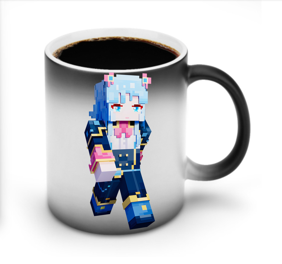 （画像用） マインクラフト ブロックの世界 Minecraft MC Block world 温度変色マグカップ
