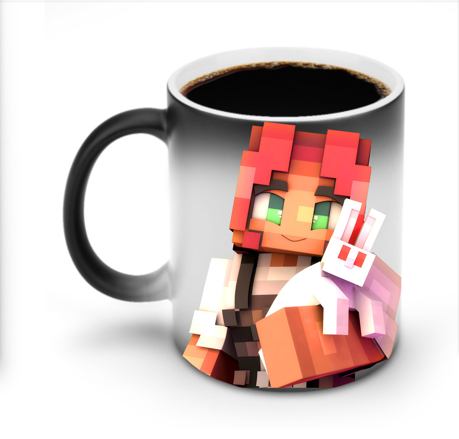 （画像用） マインクラフト ブロックの世界 Minecraft MC Block world 温度変色マグカップ