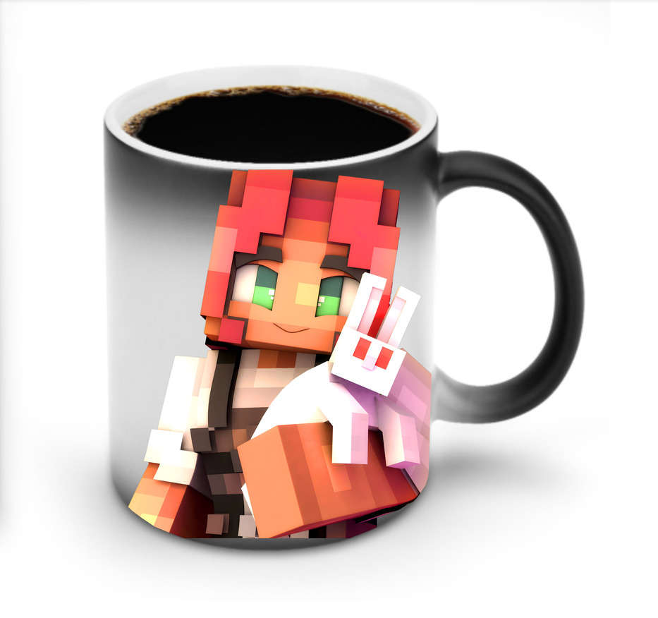 （画像用） マインクラフト ブロックの世界 Minecraft MC Block world 温度変色マグカップ
