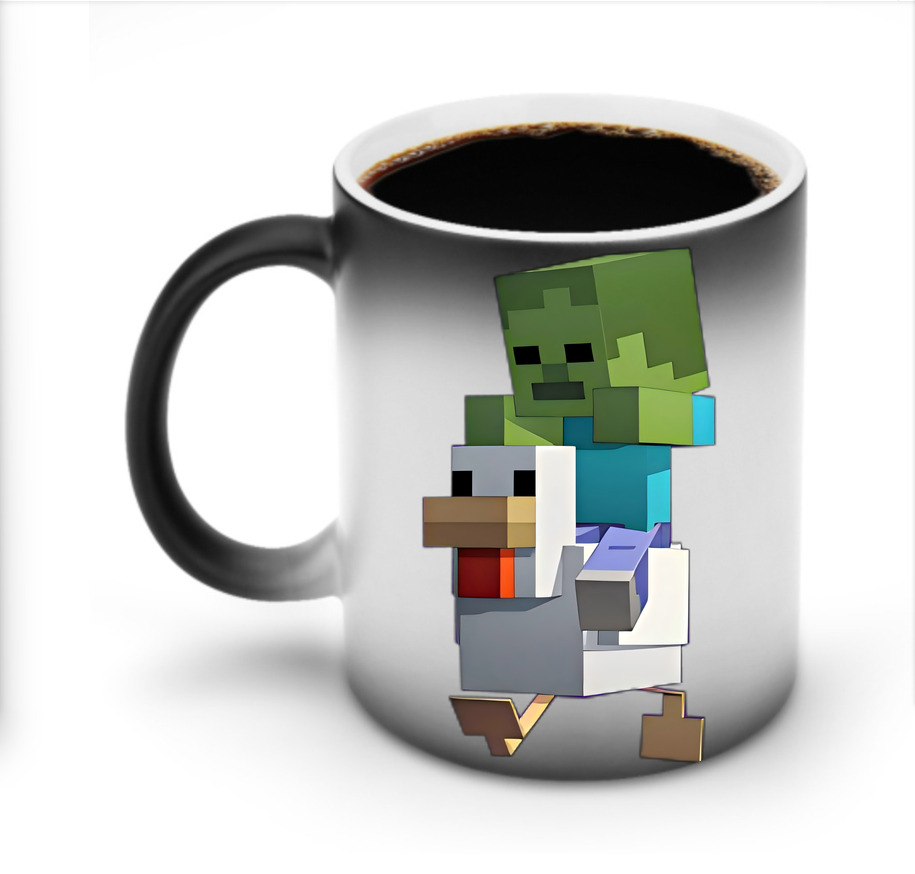 （画像用） マインクラフト ブロックの世界 Minecraft MC Block world 温度変色マグカップ