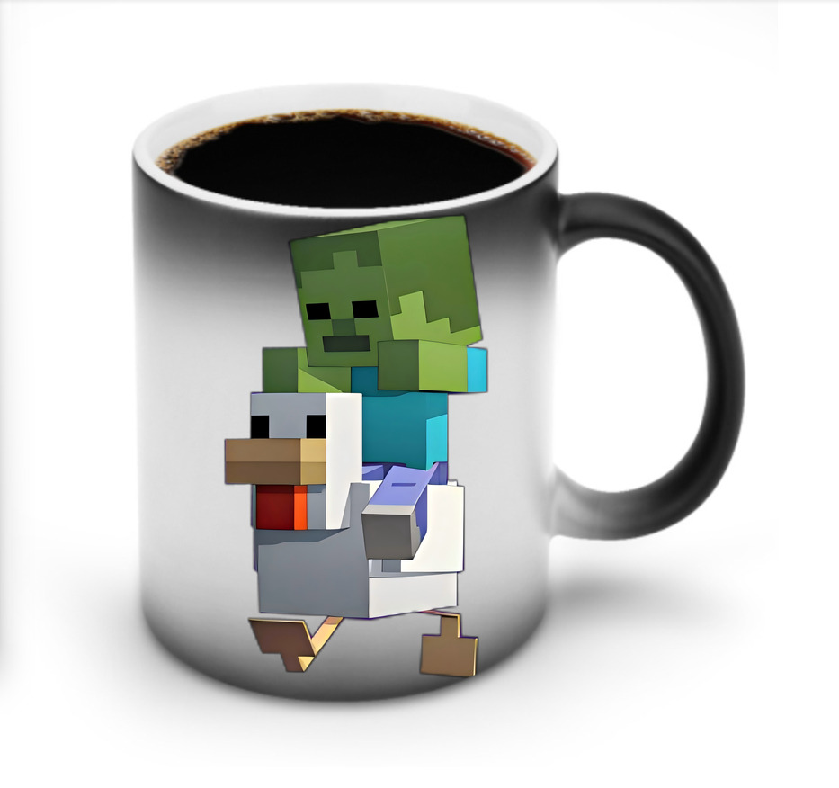 （画像用） マインクラフト ブロックの世界 Minecraft MC Block world 温度変色マグカップ