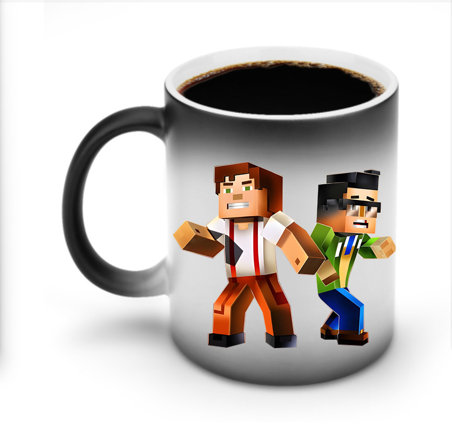 （画像用） マインクラフト ブロックの世界 Minecraft MC Block world 温度変色マグカップ