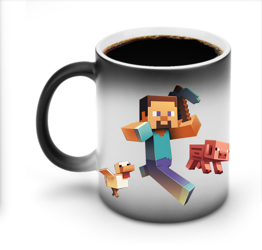 （画像用） マインクラフト ブロックの世界 Minecraft MC Block world 温度変色マグカップ