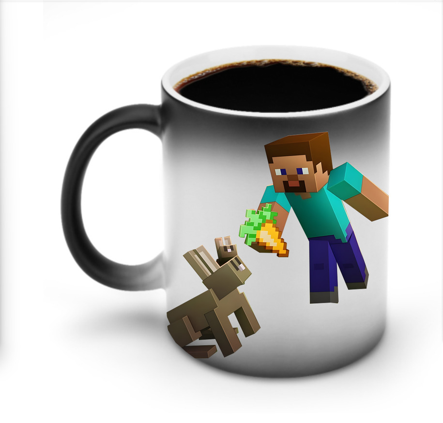 （画像用） マインクラフト ブロックの世界 Minecraft MC Block world 温度変色マグカップ