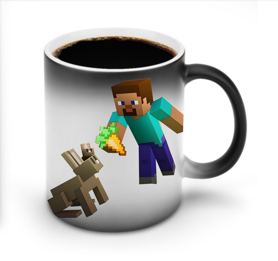 （画像用） マインクラフト ブロックの世界 Minecraft MC Block world 温度変色マグカップ