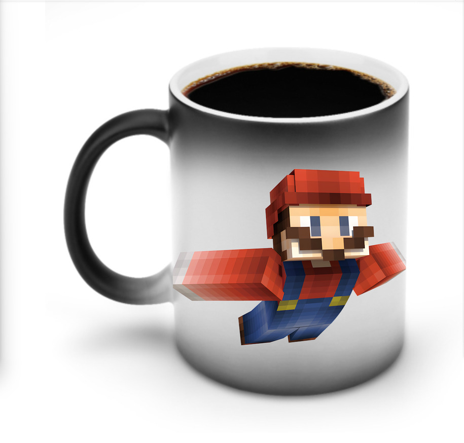 （画像用） マインクラフト ブロックの世界 Minecraft MC Block world 温度変色マグカップ