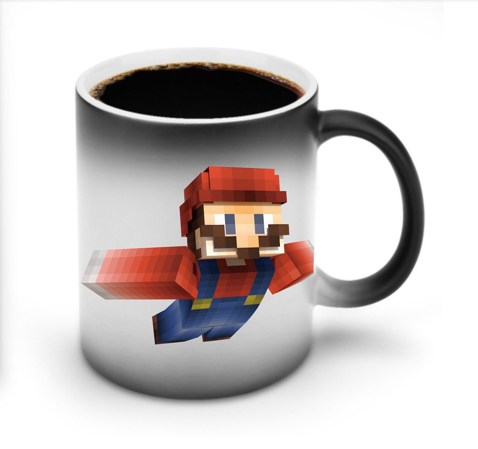 （画像用） マインクラフト ブロックの世界 Minecraft MC Block world 温度変色マグカップ