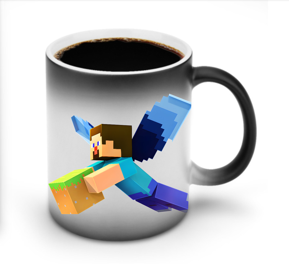 （画像用） マインクラフト ブロックの世界 Minecraft MC Block world 温度変色マグカップ