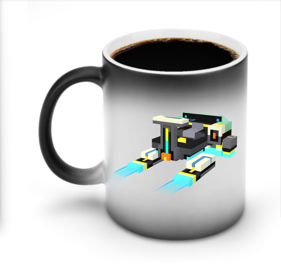 （画像用） マインクラフト ブロックの世界 Minecraft MC Block world 温度変色マグカップ