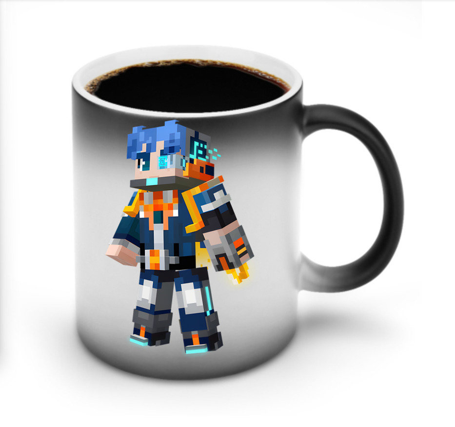 （画像用） マインクラフト ブロックの世界 Minecraft MC Block world 温度変色マグカップ