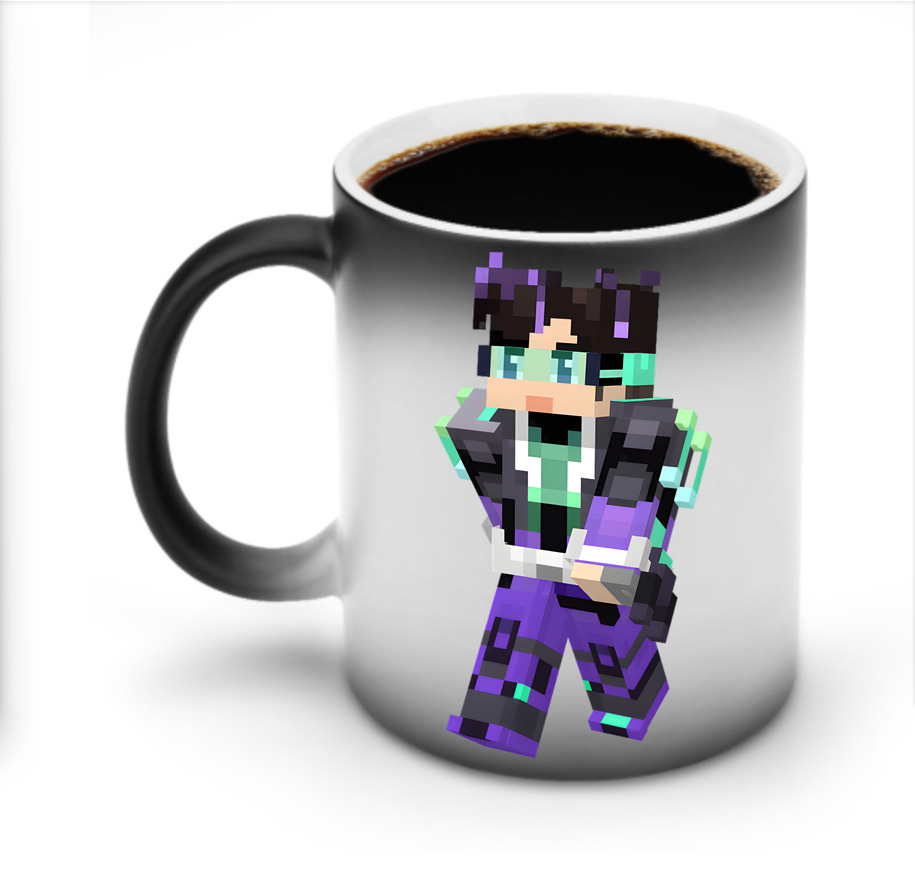 （画像用） マインクラフト ブロックの世界 Minecraft MC Block world 温度変色マグカップ