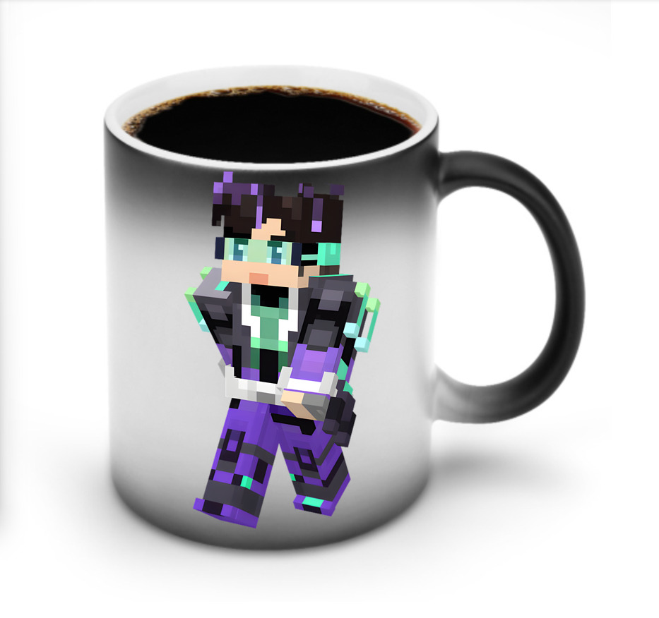 （画像用） マインクラフト ブロックの世界 Minecraft MC Block world 温度変色マグカップ