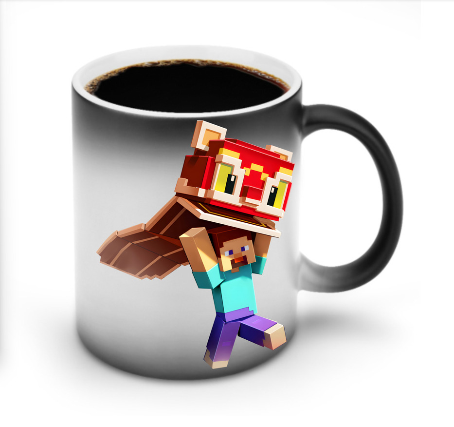 （画像用） マインクラフト ブロックの世界 Minecraft MC Block world 温度変色マグカップ