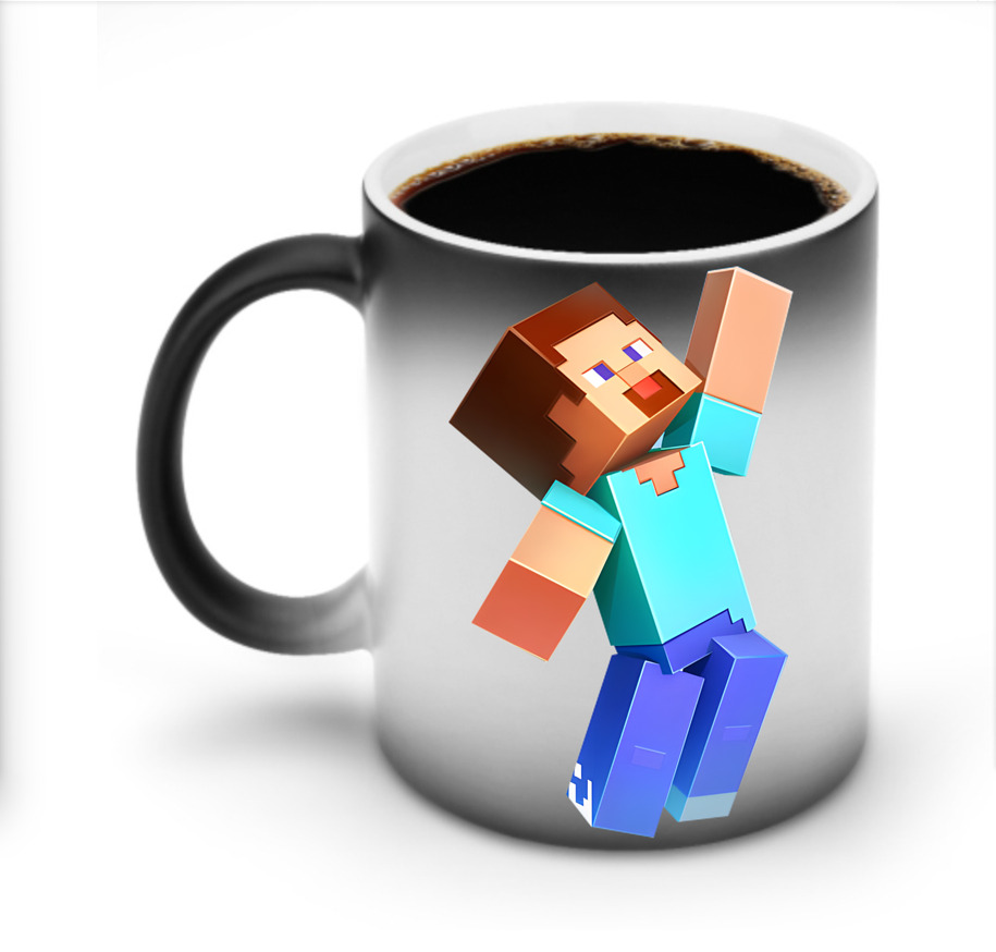 （画像用） マインクラフト ブロックの世界 Minecraft MC Block world 温度変色マグカップ