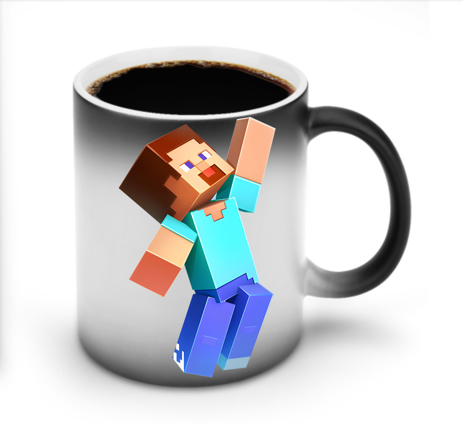 （画像用） マインクラフト ブロックの世界 Minecraft MC Block world 温度変色マグカップ