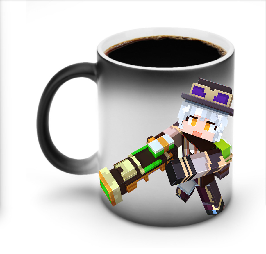 （画像用） マインクラフト ブロックの世界 Minecraft MC Block world 温度変色マグカップ