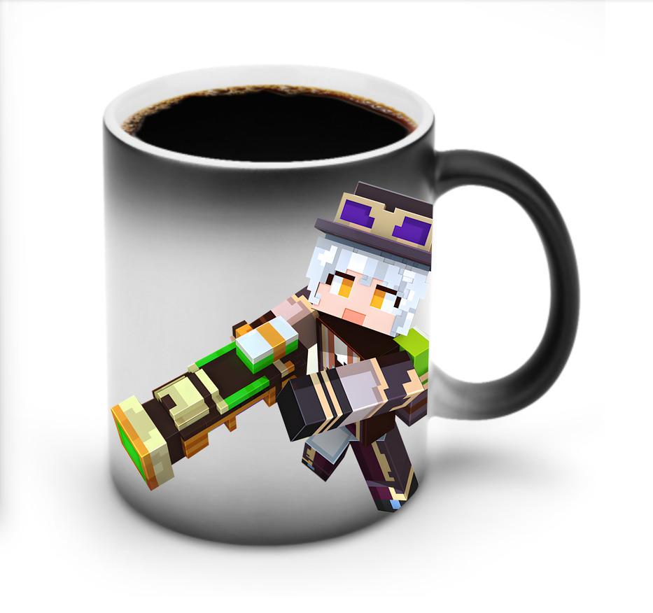 （画像用） マインクラフト ブロックの世界 Minecraft MC Block world 温度変色マグカップ
