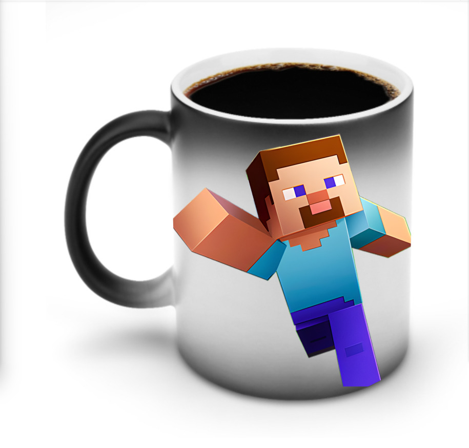 （画像用） マインクラフト ブロックの世界 Minecraft MC Block world 温度変色マグカップ