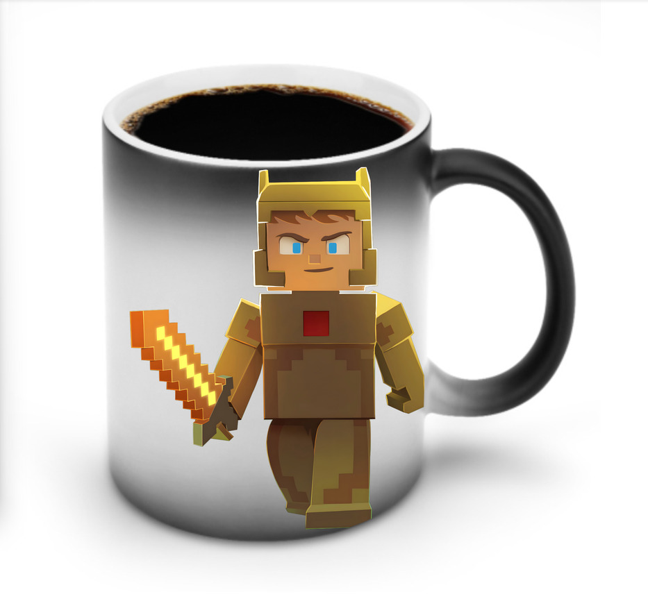 （画像用） マインクラフト ブロックの世界 Minecraft MC Block world 温度変色マグカップ