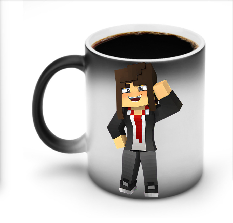 （画像用） マインクラフト ブロックの世界 Minecraft MC Block world 温度変色マグカップ